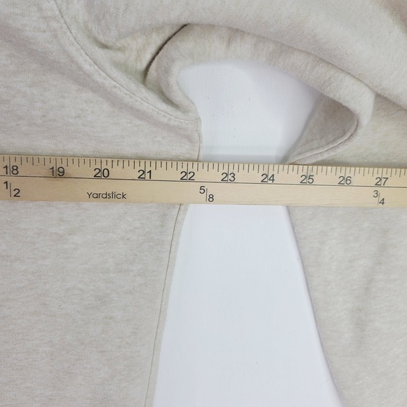 The North Face Mens L Beige Graphic Hoodie Pullover Hooded Sweatshirt TNF Logo - Picture 5 of 11